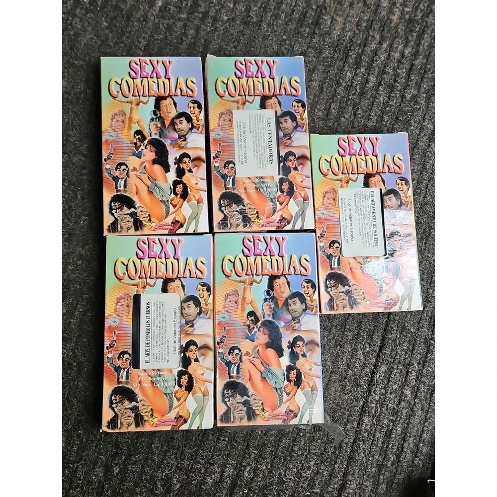 5 Sexy Comedias VHS Espanol Mexico Various Titles 1990s 90s Spanish Vintage - Picture 1 of 7